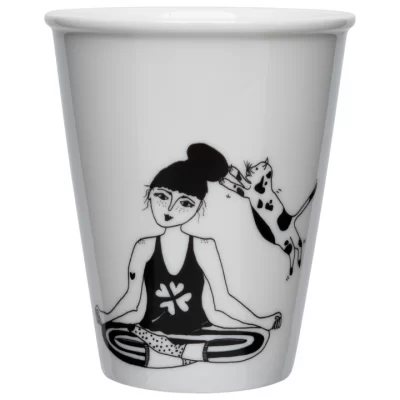 Mug Zen with Cat Helen b - Maison James Close à Antibes