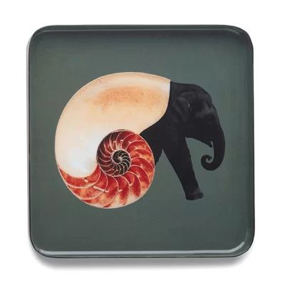 Vide poche carré en métal SHELLEPHANT GANGZAI - Maison James Close à Antibes