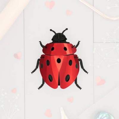 Insecte Coccinelle en Papier à Assembler Assembli - Maison James Close à Antibes
