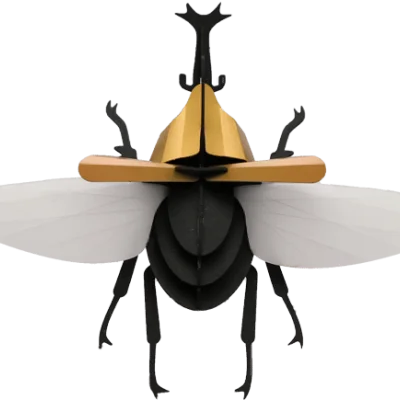 Insecte Scarabée Hercule en papier à assembler Assembli - Maison James Close à Antibes