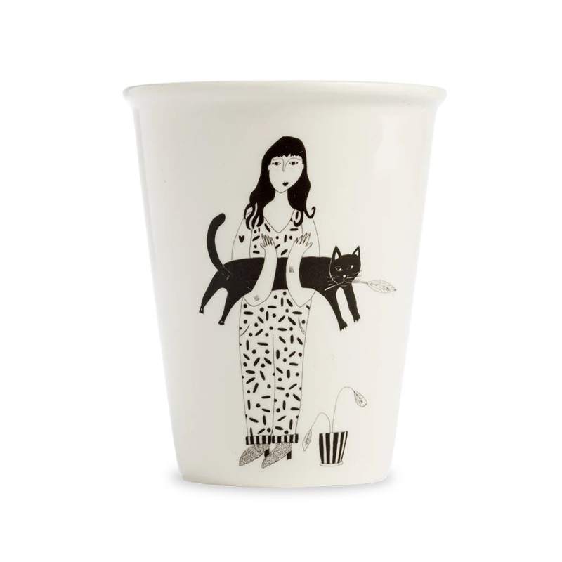 Mug Black cat Helen b - Maison James Close à Antibes