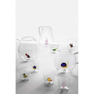 Verre chat blanc et ambre Ichendorf Milano - Maison James Close à Antibes