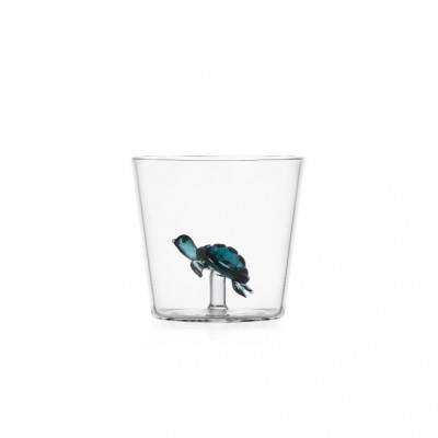 Verre tortue marine bleu pétrol - Maison James Close à Antibes