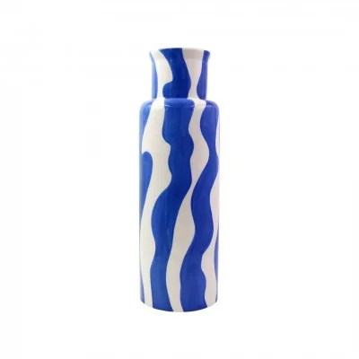 Vase en ceramique Esteban bleu - Maison James Close à Antibes