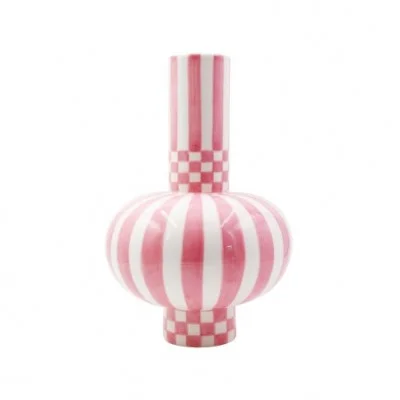 Vase en ceramique Gabriel rose - Maison James Close à Antibes