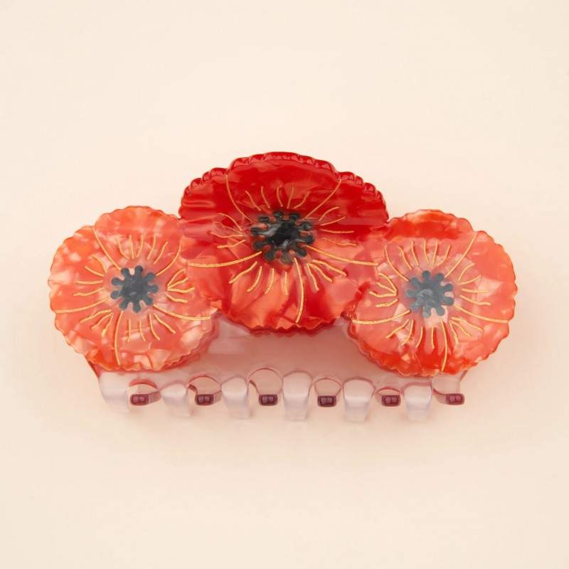 Pince à cheveux trio Coquelicots Coucou Suzette - Maison James Close à Antibes