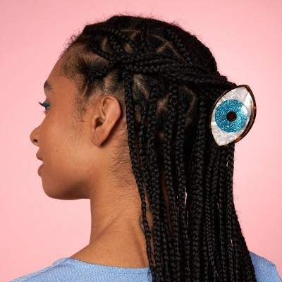 Pince à cheveux Oeil Bleu à paillettes - Edition limitée Coucou Suzette - Maison James Close à Antibes